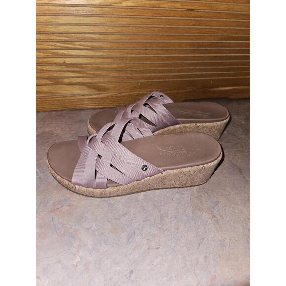 Skechers Womens Arch Fit Beverlee Comfort Wedge Sandals NWOT - Picture 2 of 8